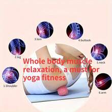 1pc Fitness Fascial Ball, Yoga Massage Ball, Foot Massage, Muscle Relaxation, Fitness Stretching, Relief For Muscle Pain, Convenient And Compact For Portability, A Choice For Relaxation After Gym Training, A Gift For Halloween And Christmas - Multiple Styles - View 5