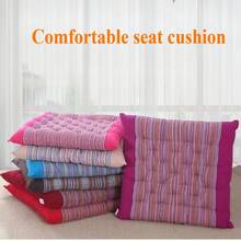Cojín de asiento de algodón grueso con tela gruesa, cojín cuadrado para silla de comedor/oficina/sofá/coche, 45*45cm, decoración para silla, Maison. - Gris - Ver 3