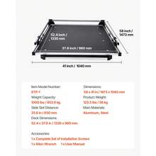 Sliding Truck Bed Organizer, 58 X 41-Inch Heavy Duty Truck Bed Storage Drawer With 1000 Lbs Capacity, Features 6 Movable Rings For Securing, 2-Postion Slide Out Tray For Pickup Trucks, Black - 58 X 41-inch - View 11