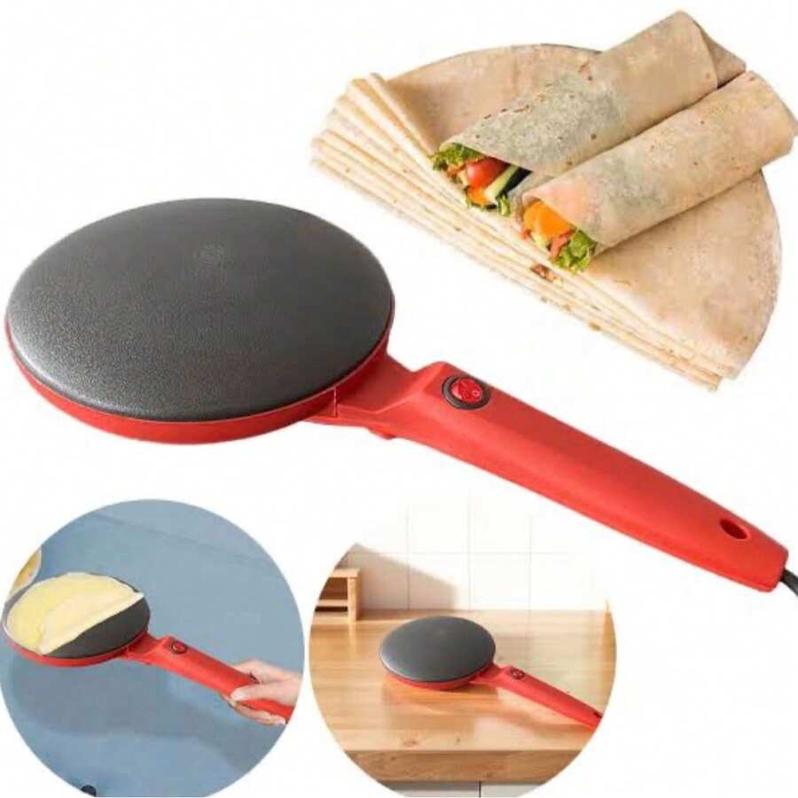 SARTEN CREPERA ELECTRICA SARTEN PARA TORTILLAS CREPAS ETC Air fryer Slushie machine Grinder Mixer Cafeteras eléctricas Ice maker machine Extractor de jugos - Rojo - Ver 1