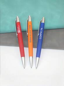 1/20/50pcs Customized Multi-Color Ballpoint Pens, Smooth Writing Without Leaking. Supports Laser Engraving Of Company Logo, Name Or Short English Sentence, Suitable For Business Office And Student Daily Writing - Multicolor - View 6