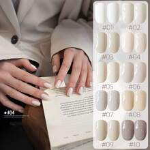 MIANEL GEL 10ml Esmalte de uñas en gel de secado rápido y autonivelante, nuevo lanzamiento 2026 de color blanco lechoso de alta saturación, cobertura perfecta con una sola capa - Multicolor - Ver 3
