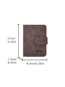 SHABILI New Unisex Premium Thin PU Small Wallet Minimalist Student Card Holder Integrated Money Clip - Bronze - View 5