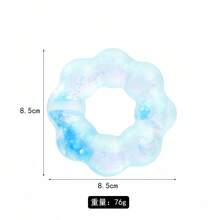 1个毛绒玩具，麦芽闪光甜甜圈手镯挤压玩具，软橡胶抗压慢回弹感官玩具，便携式旅行减压玩具，可爱又萌趣，柔软高品质减压小工具 - 适合各种节日礼物、派对礼品、生日礼物、办公室减压玩具、趣味礼物，颜色和款式随机，乐趣更多！ - 彩色 - 查看 7