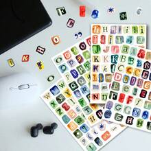 378pcs Vintage Letter Stickers Suitable For Planner, Diary And Notebook - Includes 4 Sheets Of A-Z Uppercase And Lowercase Letter Stickers, Matte Paper Material/DIY Decoration Supplies, Asymmetrical Cut Design, Specially Made For Planner And Notebook Decoration - Sticker - View 18