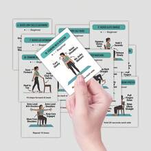 Beginner Friendly Workout Cards - Easy To Follow Exercise Cards, Low Intensity Workouts | Fitness Flash Cards Suitable For Seniors And Inexperienced Users - 30 Pcs Beginner Easy Exercise Card - View 7