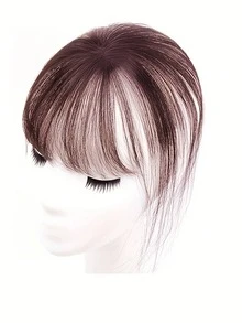 Women Fake Air Bangs 3D Air Fringe Seamless Ultra-Thin Clip-In Hair Extensions Synthetic Wigs Clip In Bangs Natural Hairpiece, Halloween - Multicolor - View 9