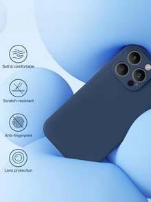 高品質極簡耐用手機殼，純皇家藍無過多裝飾，適合日常通勤使用。防摔、防滑、防刮，液態 TPU 手機殼，內建柔軟法蘭絨內裡，凸起全覆蓋鏡頭設計，防震防刮手機保護殼；相容 Apple 17/17Pro/17 Pro Max/17 Air、Apple 16/17Pro/Pro Max/Plus、S20-S25/FE/Ultra、A56 5G 手機 - 寶藍色 - 查看 3