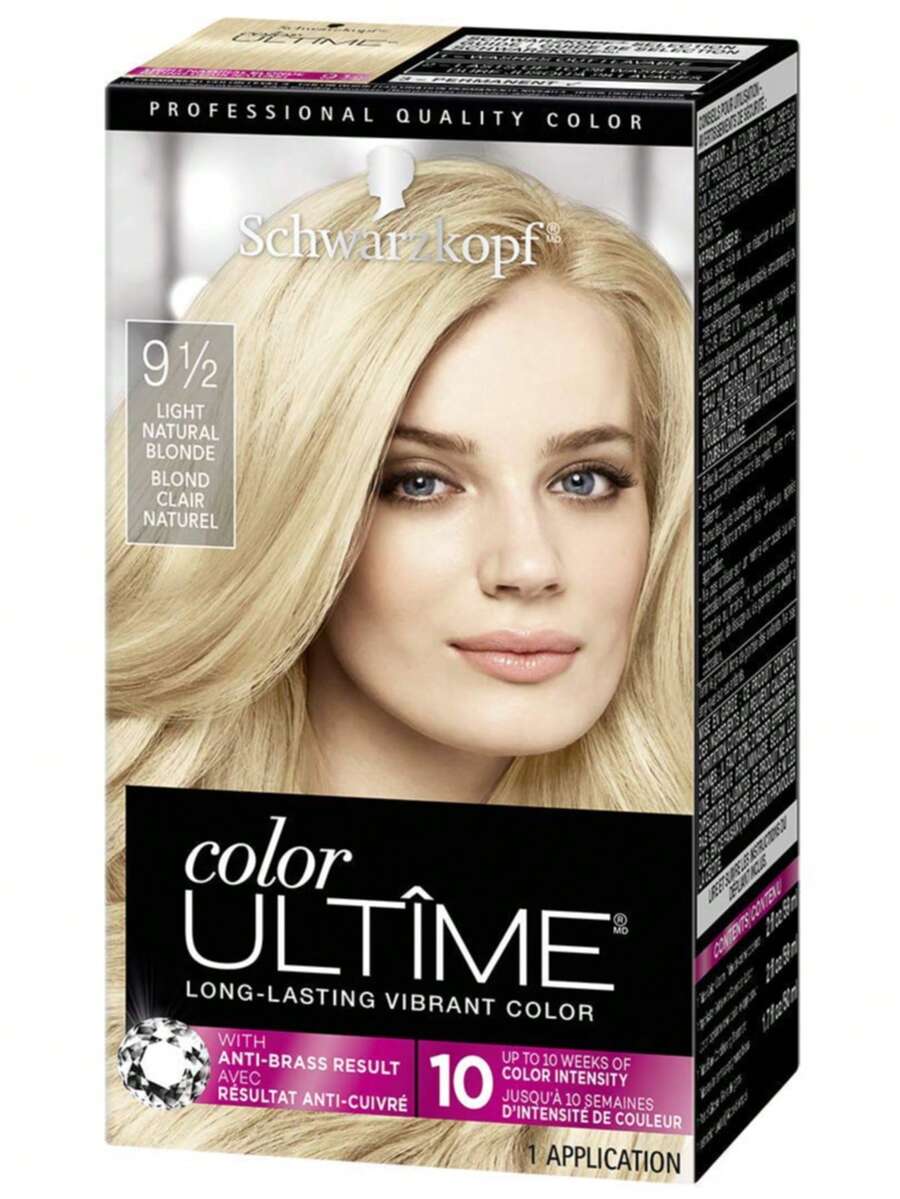 Schwarzkopf Ultime Hair Color Cream, Light Natural Blonde, 9.5, 2.03 Ounces - Blonde - View 1