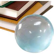 Slow Rebound Blue Coconut Oil Hand Squeeze Ball, Round Malt Stress Relief Squeeze Toy, Best Office Desk Stress Relief Tool, Suitable For Holiday Gifts, Fun & Cute Gifts, Birthday Gifts, Easter Gifts, Party Favors - Màu xanh da trời - Xem 4