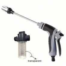 1 Set High Pressure Car Wash Foam Gun With Extended Handle, Adjustable Nozzle, Multi-Function Cleaning, Watering, Tire Inflating, Includes Foam Bottle, Durable Plastic Material Car Cleaning Tool - View 2
