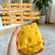 Jumbo Cheese Cube Stress Ball Big Cheese Shapeable Squeeze Ball Non-Bounce Fidget Toy ASMR Sensory Anti-Stress Christmas Gift - Multicolor - View 9