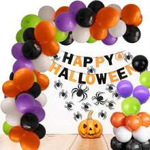 26pcs/Set Balloons With Ribbons, 10 Inch Black, Orange, White, Purple, Green Balloons For Party Decoration - 套裝 - 查看 5