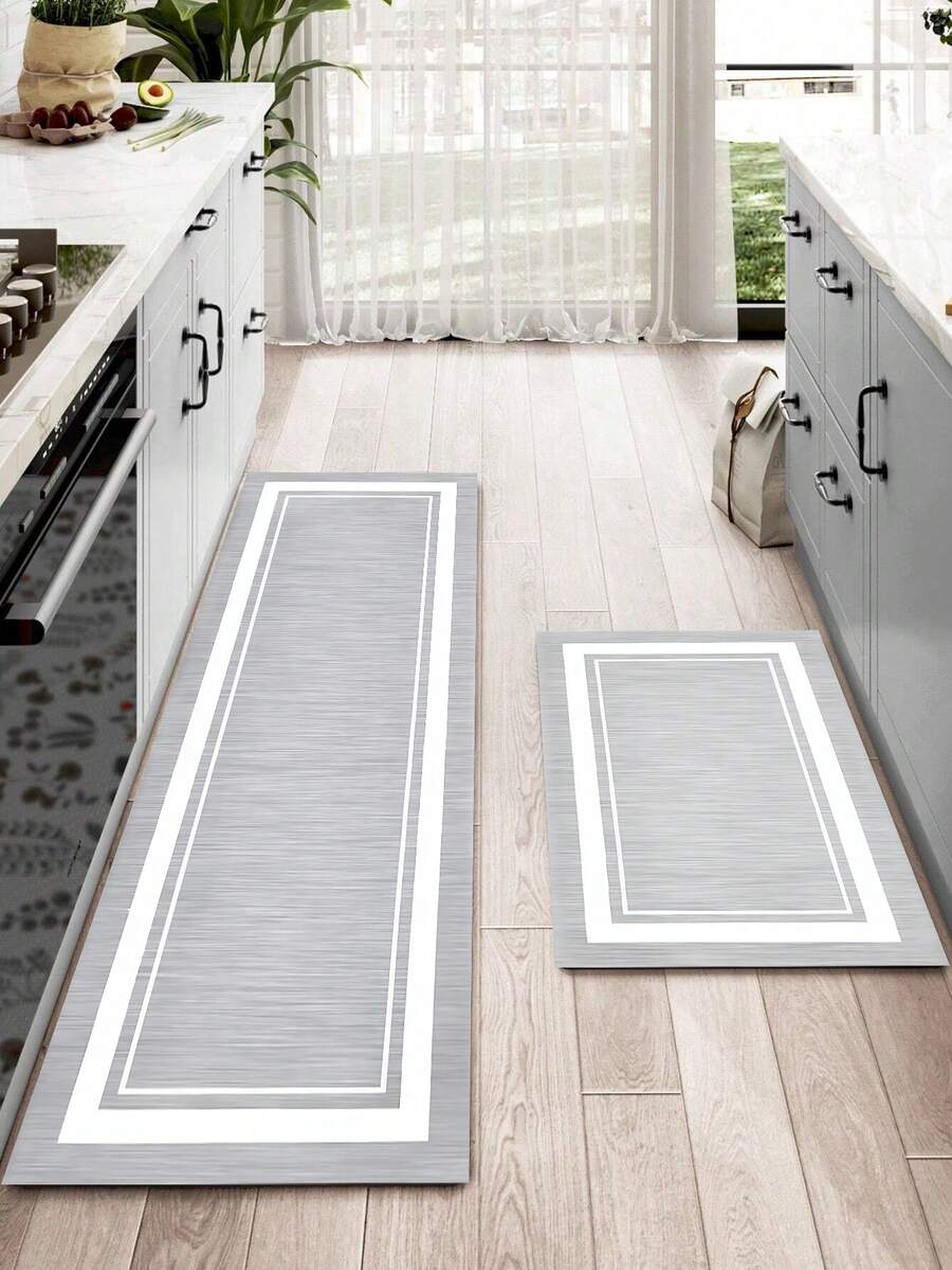 1/2 piezas Alfombra de cocina estilo bohemio antifatiga, Alfombra de cocina estilo bohemio antideslizante y lavable, Alfombra cómoda para estar de pie - Multicolor - Ver 1