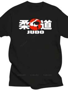 playeras de mujer New Summer cotton Tee Shirt New Judo Grapling Logo Japan Martial Art Men&amp;#39s Black fashion T-Shirt Size S to 3XL Cool T-shirt - Negro - Ver 1