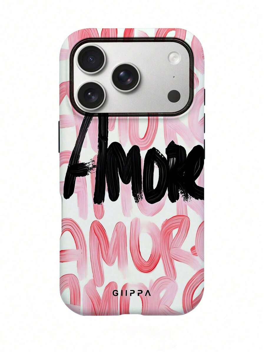 Funda de teléfono con diseño artístico "Amore" 2 en 1 - Multicolor - Ver 1