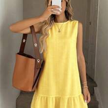YijiaNvz  Vestido mini estampado para mujer, adecuado para primavera y verano - Azul - Ver 2