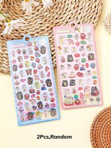 2026 Cute Cartoon Maneki-Neko 3D Epoxy Resin Sticker Set | Adorable Animal Phone Case Stickers, Reusable Waterproof Stickers For Scrapbooking And Stationery Decoration, Phone Case Accessories, Phone Stickers - Multiple Colors Available [Style/Packaging Random] - View 9