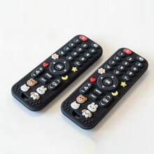 Baby Cartoon Remote Control Teether, Silicone Teething Toy, Infant Soothing Chew Toy - 黑色 - 查看 2