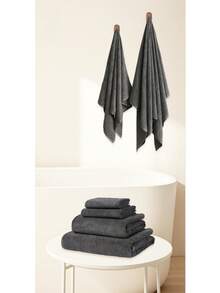 Towel & Bath Towel Sets - Dark Gray - View 11