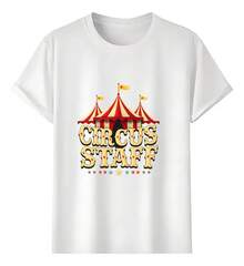 Muscle Freaks T-Shirt With Circus Style Graphic Design - 白色 - 查看 1