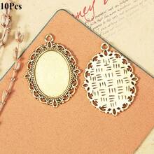 10Pcs/ Bag Jewelry Accessories Base DIY Jewelry Making Production For DIY Production Pendant Base Decoration Accessories - Oval Base - View 17