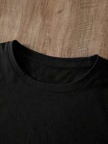 Fashion Printed T-Shirts For Women, Oversized Streetwear Tops, Comfortable And Stylish All-Match Summer Tees. Casual Short-Sleeved Crew Neck T-Shirt For Women With Fun Spaceship Print: Comfortable And Versatile Garment. - 黑色 - 查看 3