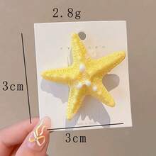 5入美人魚風美學海星髮夾，彩色馬卡龍海星鴨造型夾，多巴胺風夏季海灘度假必備，可愛樹脂海洋主題髮夾，Y2K海洋生物音樂節派對拍照髮飾，防滑造型髮片抓夾，適合學校使用 - 彩色 - 查看 13