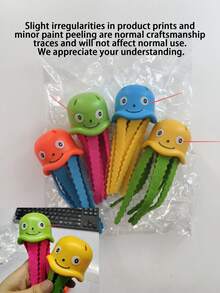 4pcs/Set Random Color PVC Squid Shaped Diving Equipment, Adult Party Game, Summer Swimming Pool Underwater Catching Toy, Educational Throwing Toy, Outdoor Swimming Pool Gift, Suitable For Halloween/Christmas/Thanksgiving - Multicolor - View 9