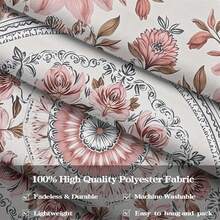 Pink Floral Tapestry Wall Hanging Boho Mandala Medallion Tapestry Aesthetic Watercolor Flower Cute Small Tapestries For Bedroom Living Room Dorm Decor 40 X 60 Inch - 1 - 查看 4