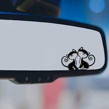Beautiful Kitten Heart-Shaped Sticker - Suitable For Car Rearview Mirrors, Side Mirrors Stickers, Rearview Car Decorative Stickers, Car Vinyl Stickers, Car Stickers. Easy To Peel And Stick, Durable Plastic. - A - View 6