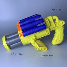 Gatling 軟彈玩具槍飛機，使用 EVA 泡棉子彈，泡棉飛機可飛行並遠距離射擊，多種玩法適合戶外運動遊戲，無需電池，操作簡單，可作為夏季泳池水上玩具與沙灘玩具，也適合親子派對戶外遊戲以增加親子互動，可作為教室獎勵禮物、生日禮物 - 彩色 - 查看 10