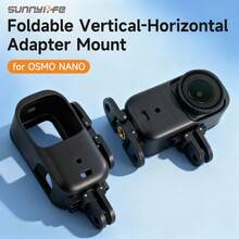 Plastic Frame Extension Adapter Bracket (Black) For Osmo Nano, Suitable For Action Camera Stabilizer | Vertical/Horizontal Adapter Bracket | Travel Photography Support | Travel Video Blogging Camera Accessory | Camera Protection | Action Video Blogging - View 3