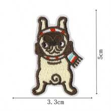 Funny Assorted Puppy Embroidered Patches, Iron-On No-Sew Appliques, 9 Styles Cute Pet Themed Decorative Stickers For Clothes, Backpacks, Scrapbooking DIY - Multicolor - View 14