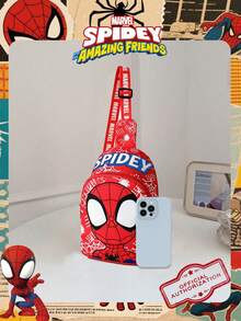 1 chiếc túi đeo chéo in hình Người Nhện chính hãng Marvel, túi đeo vai thường ngày cho bé trai, túi nhẹ có dây đeo điều chỉnh được, ví đựng tiền xu hoạt hình, phù hợp cho bé trai, người hâm mộ trẻ tuổi, học sinh, tuyệt vời cho đi học hàng ngày, vui chơi ngoài trời, tham quan công viên giải trí, kỳ nghỉ, tiện lợi để đựng đồ ăn nhẹ. - Đỏ - Xem 5