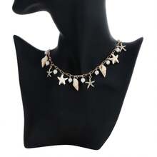 1pc Women's Vacation Ocean Style Shell Pearl Tassel Necklace - Gold - View 5