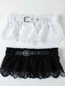 Lace Hem Skirt Extender, Elastic Waist Stretch Decoration For Dresses - Multicolor - View 3