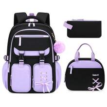 BXboat 3pcs/Set Teenage Girls Backpack With Lunch Box Bag And Pencil Case, Large Capacity Multi-Pocket Bookbag With Tablet/Laptop Compartment, Student Outdoor Camping Travel Backpack With Luggage Strap, Fashion School Backpack For Students - 3-piece Set - View 15