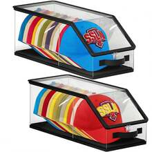 OrdoVault 1/2pcs Large Capacity Baseball Cap Display Storage Box, Foldable Stackable Transparent Zipper Organizer For Home, Store Display, Celebrity Collection, Holiday Gift - View 3