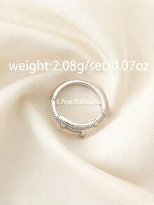 1pc Minimalist Nail Design Open Ring, Ideal For Daily Wear And Stacking - Type B - View 2