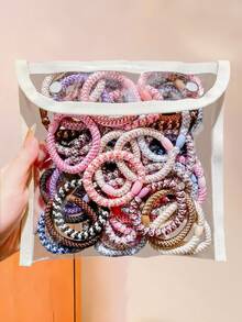 20/10 piezas/Set Scrunchies de pelo estilo retro INS, minimalistas y vintage pero duraderos, con diseños de cuadros tejidos multicolor - Adecuados para niñas y adolescentes, aptos para uso diario, citas, escuela, vacaciones, graduación, fiestas, para crear fácilmente un aspecto suave y dulce - Multicolor - Ver 1