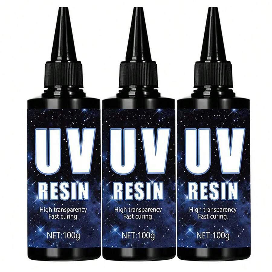 Nhựa UV trong suốt 100g-500g, Bộ keo epoxy đóng rắn bằng tia UV, Keo kích hoạt bằng năng lượng mặt trời, Dùng làm đồ trang sức, Đóng rắn nhanh. - Nhựa UV - Xem 1