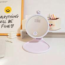 1X/10X Makeup Mirror With Light, 6-Inch Double-Sided Makeup Mirror, Desktop LED Mirror, 3 Adjustable Color Temperatures, USB Charging, 360 ° Rotation And Folding, Easy To Carry, A Must-Have Mirror For Women - Multicolor - View 10