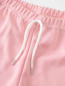 4pcs Girls Casual Shorts, Thin Fabric, Decorative Drawstring, Suitable For Girls & Boys Aged 4-12, Summer - Multicolor - View 7