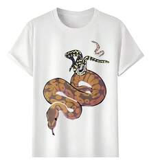 Stylized Spiral Snake T-Shirts - 白色 - 查看 11