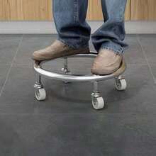 Heavy-Duty Gas Cylinder Cart With Locking Wheels -  Movement Of Standard Propane Cylinders - Propane Cylinder Stand - Silvery - View 1