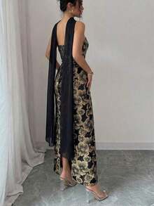 Women Midi Dresses - Black - View 2