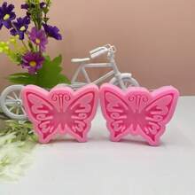 1pc Rose & Butterfly Silicone Mold For Candle, Aromatherapy Stone, Home Decor Candle Ornament - Pink - View 3