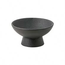 1pc Ceramic Dessert Cup With Handle, Suitable For Ice Cream, Home&Kitchenwares - Black - View 4