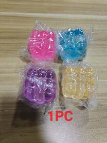 1个超薄挤压麦芽减压魔方玩具，柔软慢回弹水魔方玩具，葡萄纹理，慢回弹，耐用，适合青少年/成人，节日/生日礼物，万圣节礼物，圣诞节礼物，平安夜礼物 - 彩色 - 查看 6